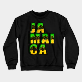 Vintage Reggae Rasta Jamaican Flag colours colors Jamaica Crewneck Sweatshirt